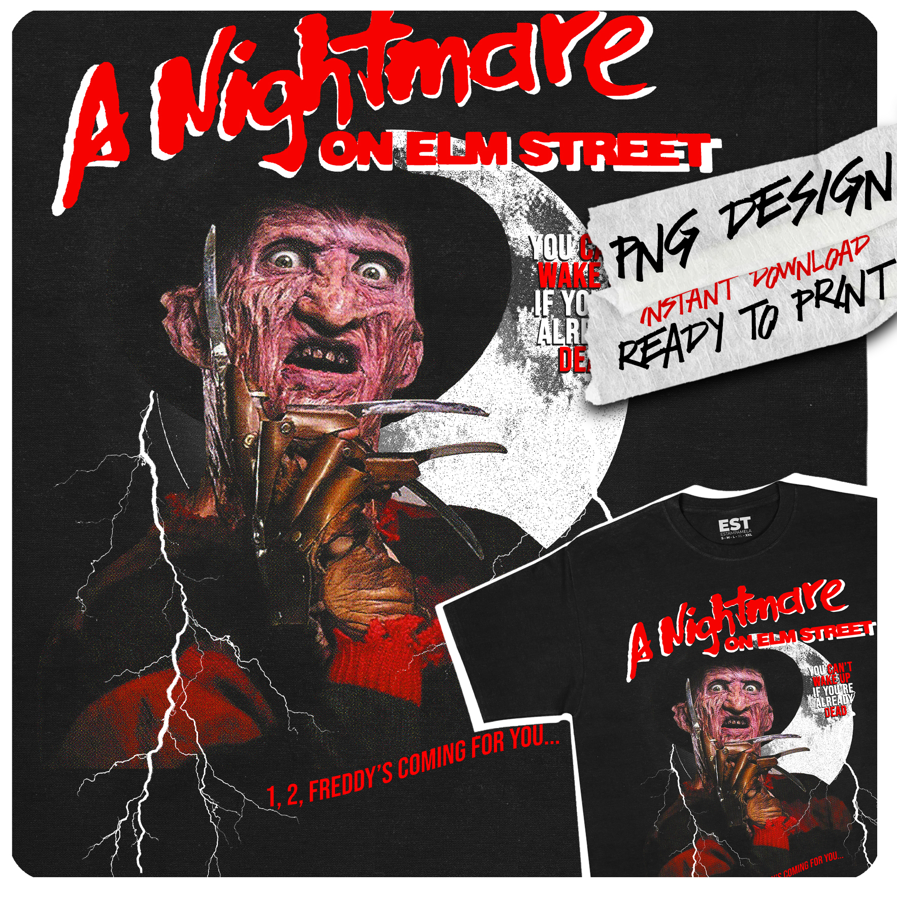 Design <3 Freddy Kruger - Listo para estampar