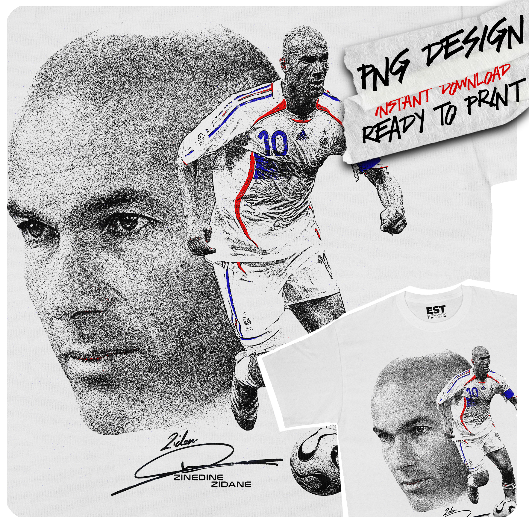 Design <3 Zidane- Listo para estampar